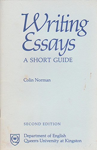 Writing Essays: A Short Guide