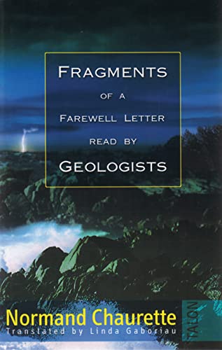 Stock image for Fragments of a Farewell Letter Read by Geologists for sale by Daedalus Books