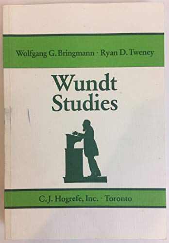 9780889370012: Wundt Studies a Centennial Collection