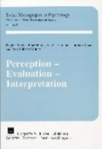 Stock image for Perception, Evaluation, Interpretation (Swiss Monographs in Psychology, V. 3) for sale by medimops