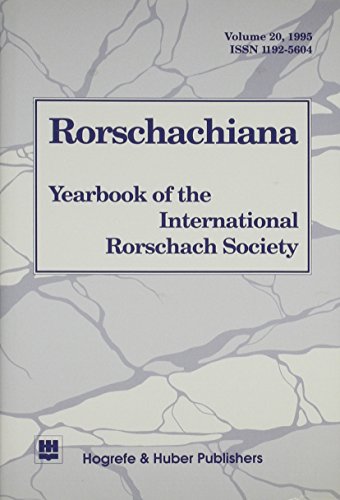 9780889371415: Rorschachiana: Yearbook of the International Rorschach Society