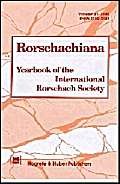 Stock image for Rorschachiana : Yearbook of the International Rorschach Society for sale by Better World Books: West