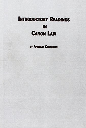 Introductory Readings in Canon Law