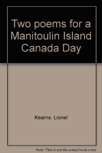 9780889710061: Two poems for a Manitoulin Island Canada Day