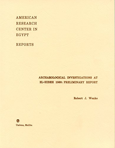 Imagen de archivo de Archaeological Investigations at el-Hebeh 1980 a la venta por ISD LLC