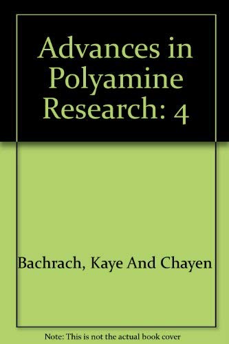 9780890048900: Advances in Polyamine Research