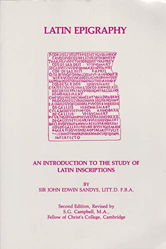 Beispielbild fr Latin Epigraphy zum Verkauf von ThriftBooks-Atlanta