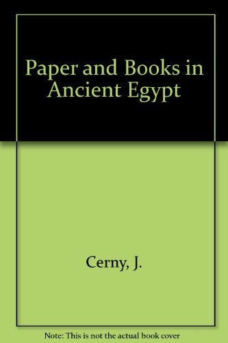 9780890052679: Paper and Books in Ancient Egypt