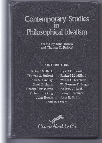 9780890076019: Contemporary Studies in Philosophical Idealism