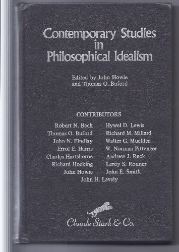 Stock image for Contemporary Studies in Philosophical Idealism for sale by Irish Booksellers