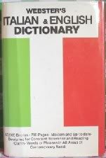 Beispielbild fr Webster's Italian and English Dictionary zum Verkauf von Better World Books