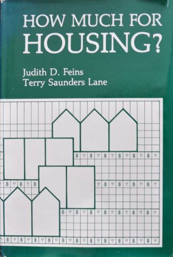 Stock image for HOW MUCH FOR HOUSING? New Perspectives On Affordability And Risk. for sale by PASCALE'S  BOOKS