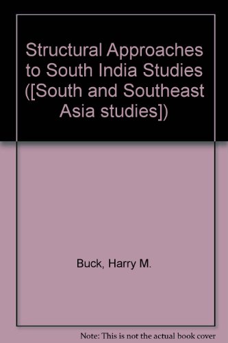 9780890120002: Structural Approaches to South India Studies