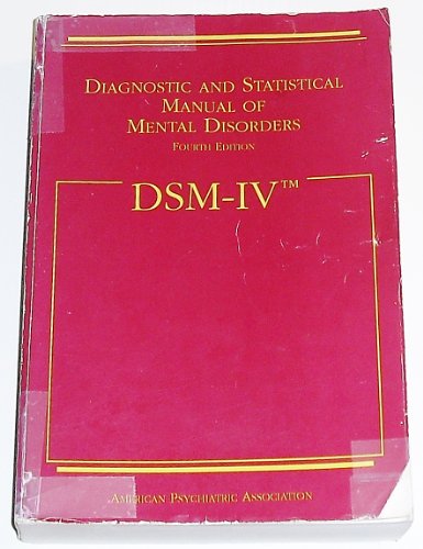 9780890420621: Diagnostic and Statistical Manual of Mental Disorders DSM-IV