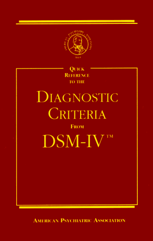 Beispielbild fr Quick Reference to the Diagnostic Criteria from DSM-IV zum Verkauf von Better World Books