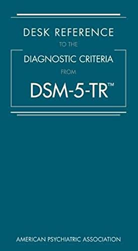 Imagen de archivo de Desk Reference to the Diagnostic Criteria from Dsm-5-Tr(r) a la venta por LibraryMercantile