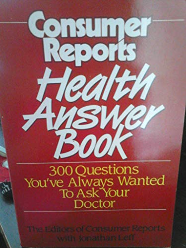 Stock image for Consumer Reports Health Answer Book for sale by Wonder Book
