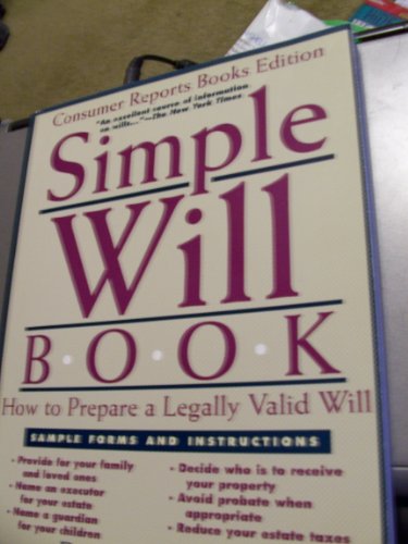 Simple Will Book: How to Prepare a Legally Valid Will (9780890436721) by Clifford, Denis