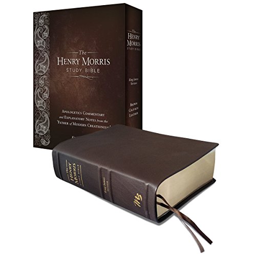 9780890519400: The Henry Morris Study Bible: King James Version, Brown Calfskin Leather