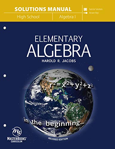 9780890519875: Elementary Algebra (Solutions Manual): High School