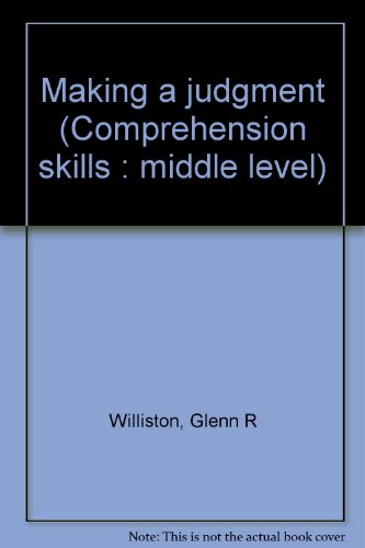 Imagen de archivo de Making a judgment (Comprehension skills : middle level) a la venta por Hawking Books