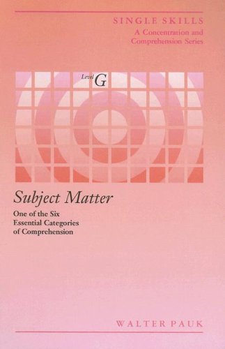 Stock image for Single Skill: Subject Matter: Reading Level 7/g for sale by Ergodebooks