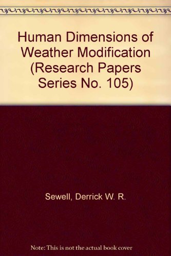 9780890650141: Human Dimensions of Weather Modification