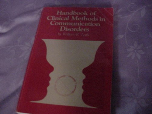 Beispielbild fr HANDBOOK OF CLINICAL METHODS IN COMMUNICATION DISORDERS zum Verkauf von Zane W. Gray, BOOKSELLERS