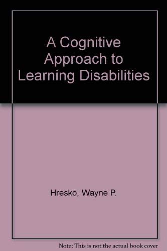 9780890794210: A Cognitive Approach to Learning Disabilities