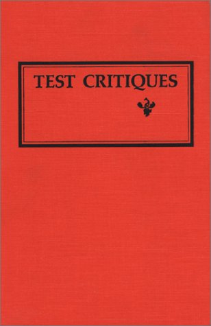 Beispielbild fr Test Critiques zum Verkauf von Wonder Book