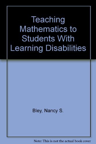 Beispielbild fr Teaching Mathematics to Students With Learning Disabilities zum Verkauf von Half Price Books Inc.