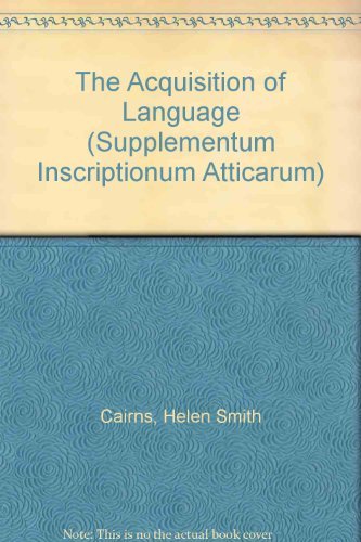 Imagen de archivo de The Acquisition of Language (Pro-Ed Studies in Communicative Disorders) a la venta por Books From California