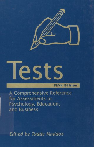 Stock image for Tests : A Comprehensive Reference for Assessment in Psychology, Education, and Business for sale by Better World Books