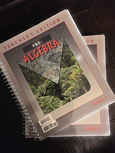 9780890847916: Pre-algebra: For Christian schools : teacher's edition