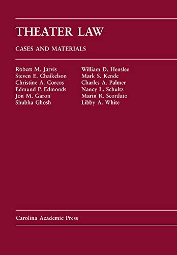 Imagen de archivo de Theater Law: Cases and Materials a la venta por GF Books, Inc.