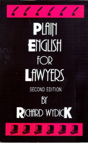 Beispielbild fr Plain English for lawyers zum Verkauf von Wonder Book