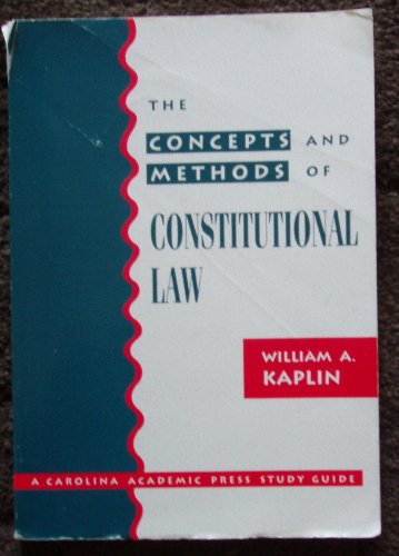 Beispielbild fr Concepts and Methods of Constitutional Law zum Verkauf von The Book Cellar, LLC
