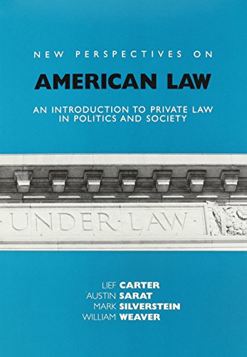 9780890897096: New Perspectives on American Law: An Introduction to Private Law in Politics and Society