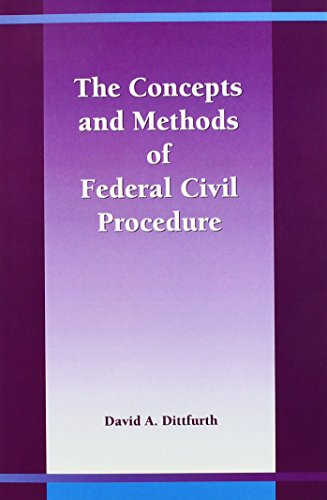 Beispielbild fr Concepts and Methods of Federal Civil Procedure zum Verkauf von Wonder Book