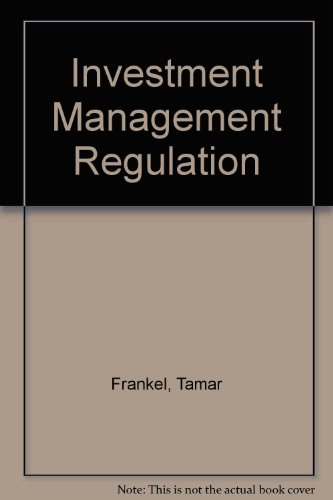 Beispielbild fr Investment Management Regulation zum Verkauf von ThriftBooks-Dallas