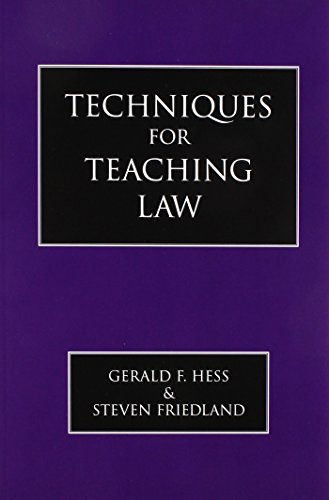 Beispielbild fr Techniques for Teaching Law zum Verkauf von Ally Press Center