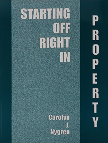 Imagen de archivo de Starting Off Right in Property a la venta por HPB-Red