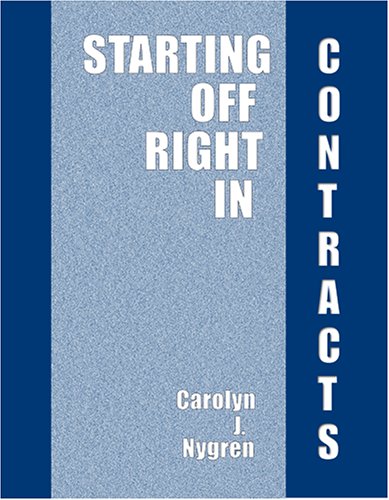 Stock image for Starting Off Right in Contracts for sale by BooksRun