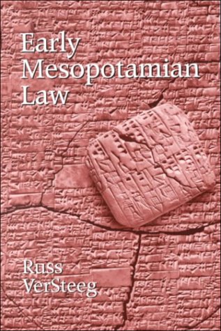 Stock image for Early Mesopotamian Law for sale by Book ReViews