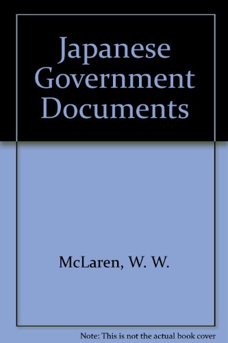 9780890932650: Japanese Government Documents