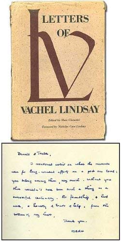 Beispielbild fr Letters of Vachel Lindsay zum Verkauf von Better World Books
