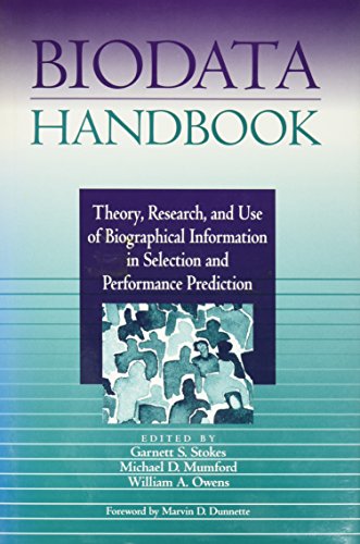 Beispielbild fr Biodata Handbook: Theory, Research, and Use of Biographical Information in Selection and Performance Prediction zum Verkauf von HPB-Red