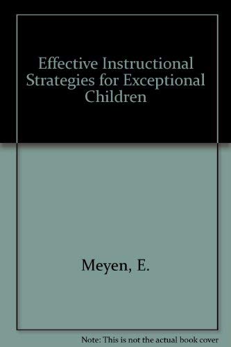 Beispielbild fr Effective Instructional Strategies for Exceptional Children zum Verkauf von Better World Books