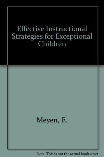 Stock image for Effective Instructional Strategies for Exceptional Children for sale by Better World Books