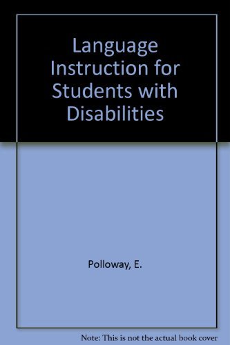 Beispielbild fr Language Instruction for Students with Disabilities zum Verkauf von BooksRun